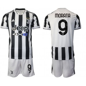 Jalkapallo Pelipaidat Juventus Alvaro Morata 9 Lasten Kotipaita 2021-2022 Lyhythihainen